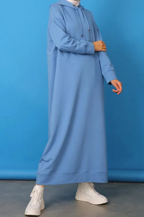 Cotton Hoodie Maxi Dress