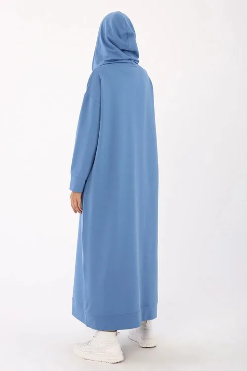 Cotton Hoodie Maxi Dress