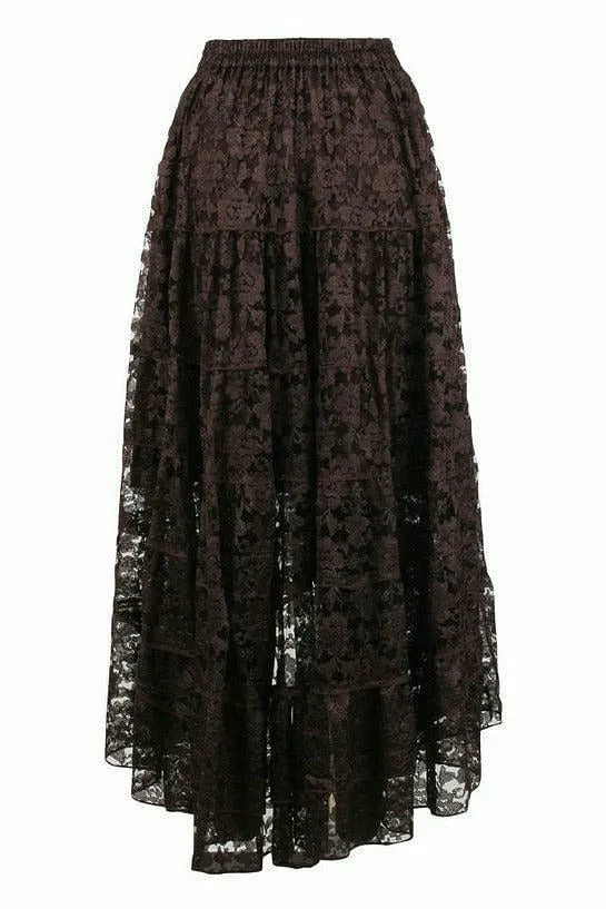 Daisy Corsets Brown Lace Skirt