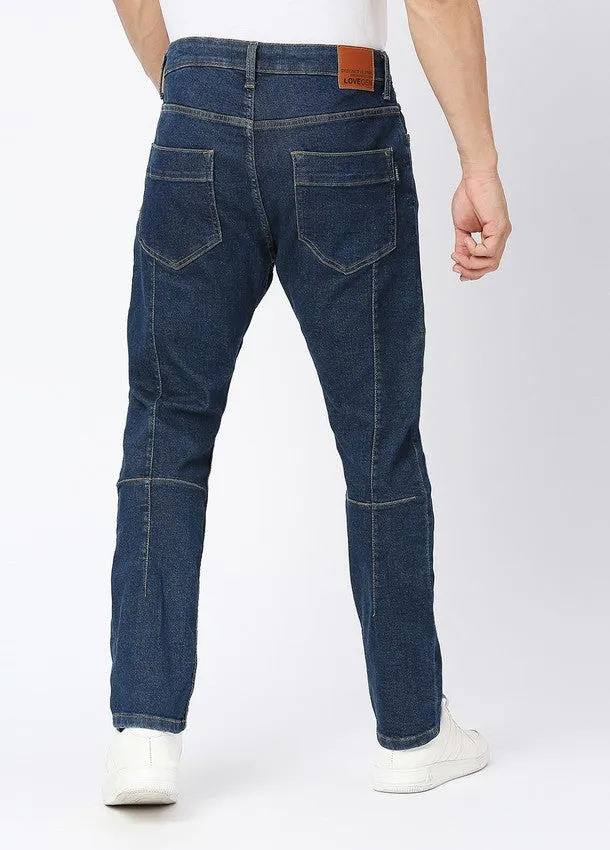 Dark Blue Rayan Carrot Fit Jeans