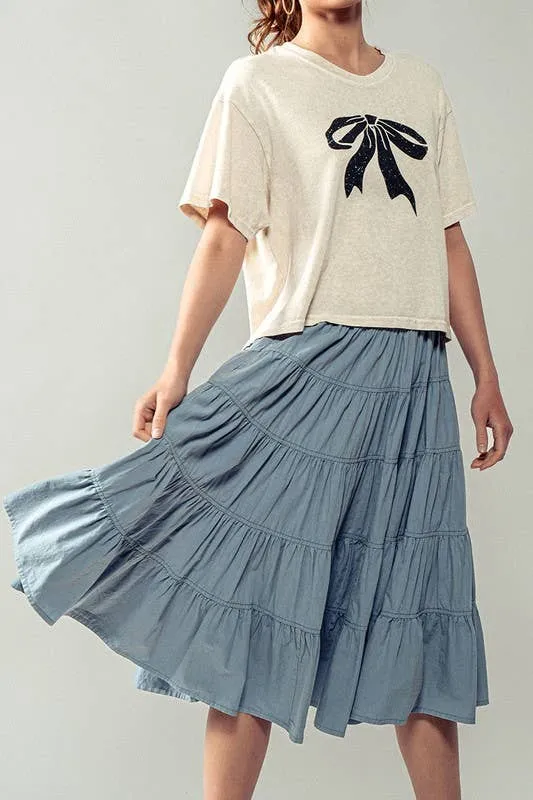 Denim Midi Skirt