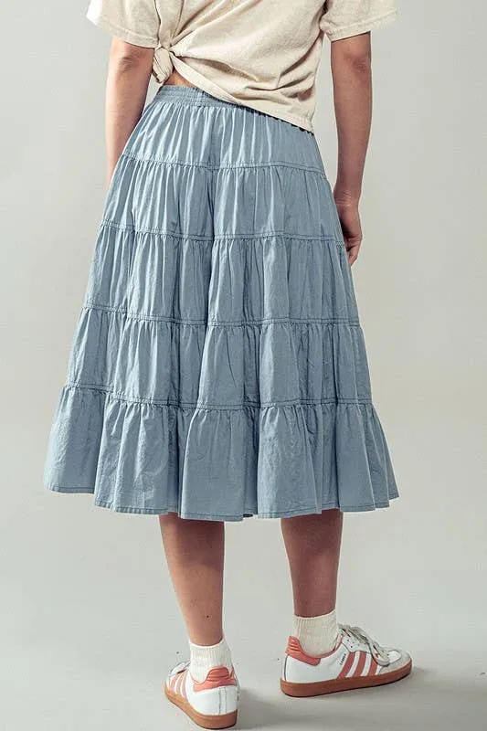 Denim Midi Skirt