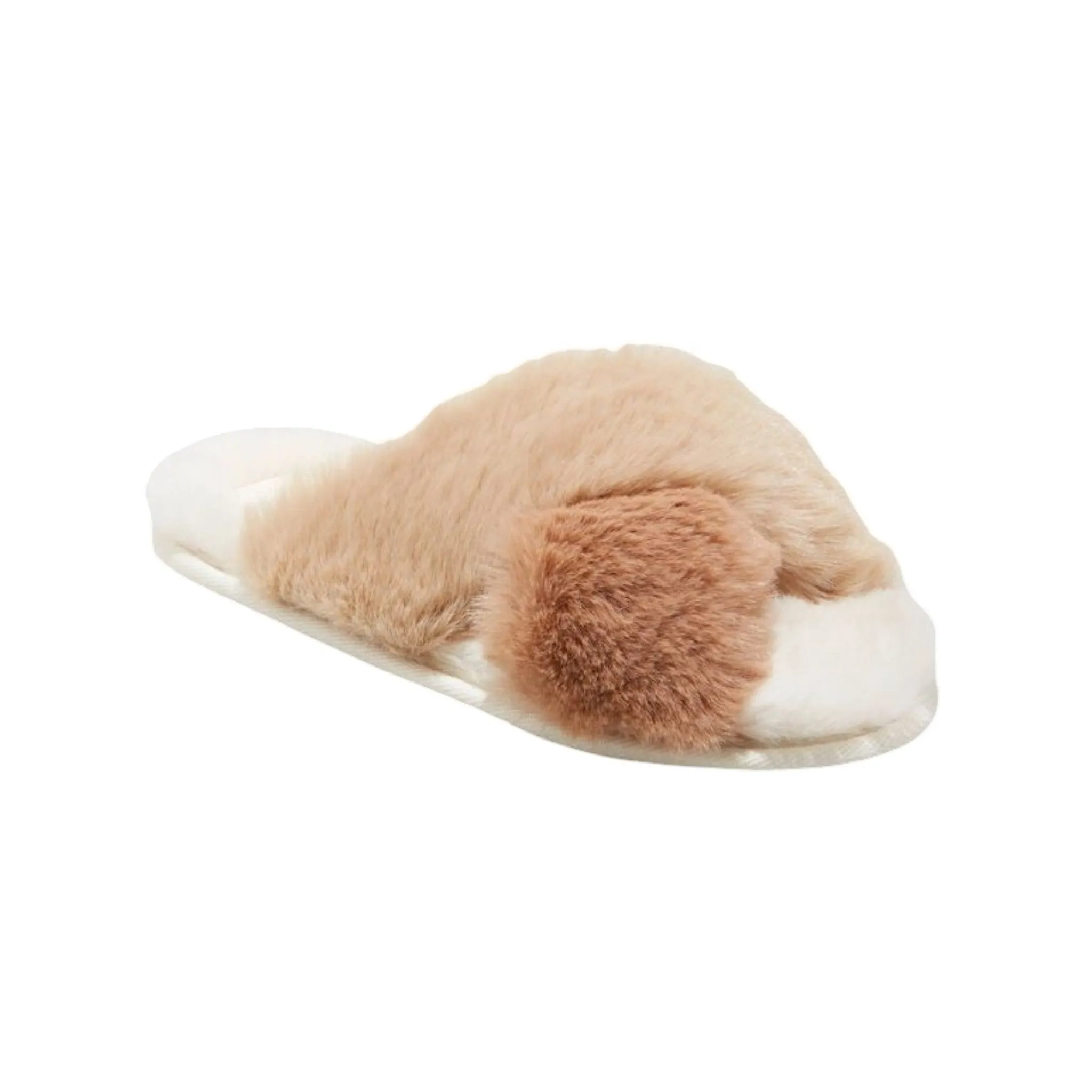 Diva Crossband Fur Slippers