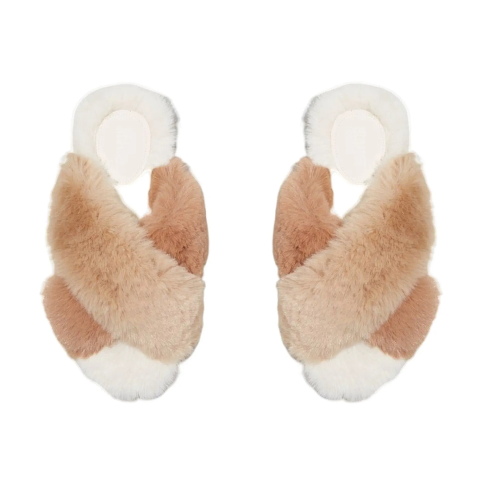 Diva Crossband Fur Slippers