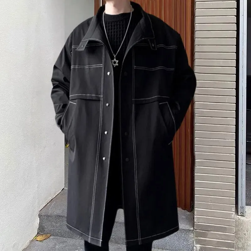 Dividing Line Button Trench Coat