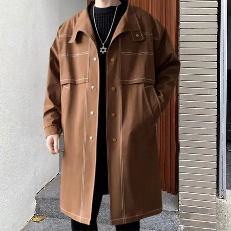 Dividing Line Button Trench Coat