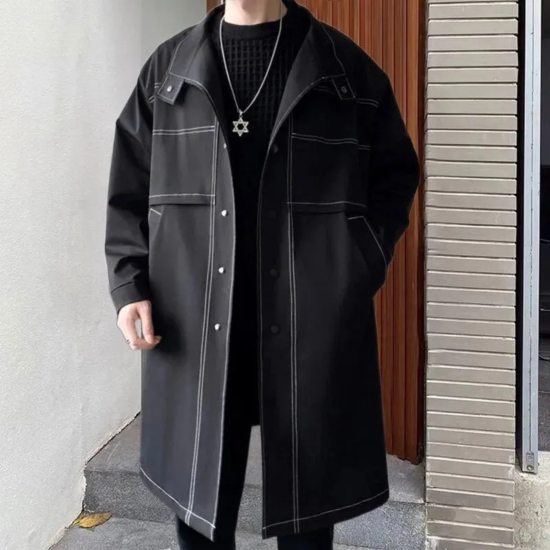 Dividing Line Button Trench Coat