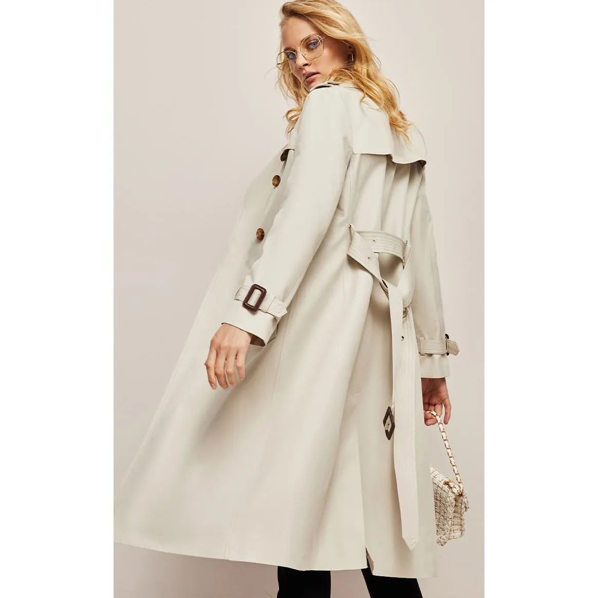 Double Breasted Cotton Trench Coat