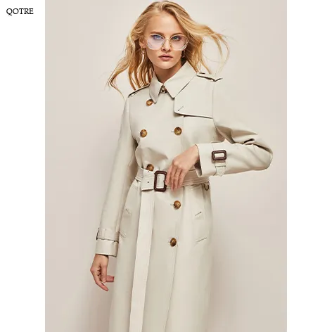 Double Breasted Cotton Trench Coat