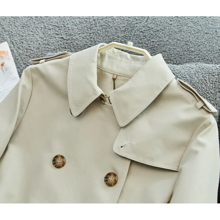 Double Breasted Cotton Trench Coat