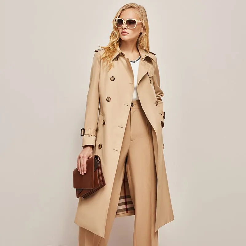 Double Breasted Cotton Trench Coat