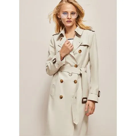 Double Breasted Cotton Trench Coat