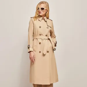 Double Breasted Cotton Trench Coat