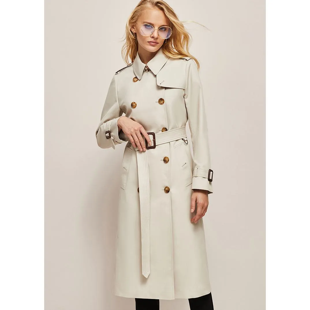 Double Breasted Cotton Trench Coat