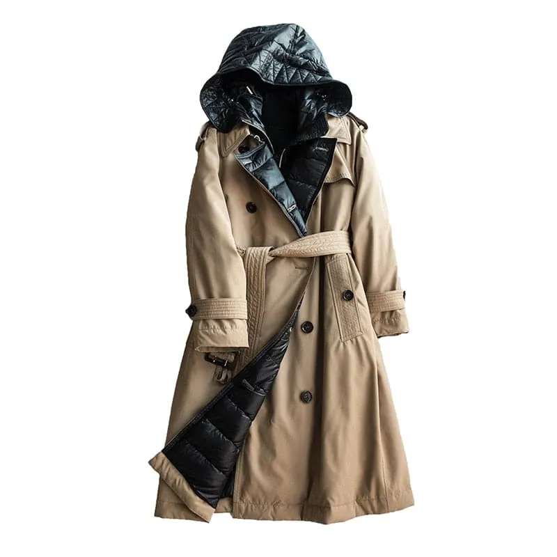 Duck Down Trench Coat - Ultra-Warm Winter Outerwear