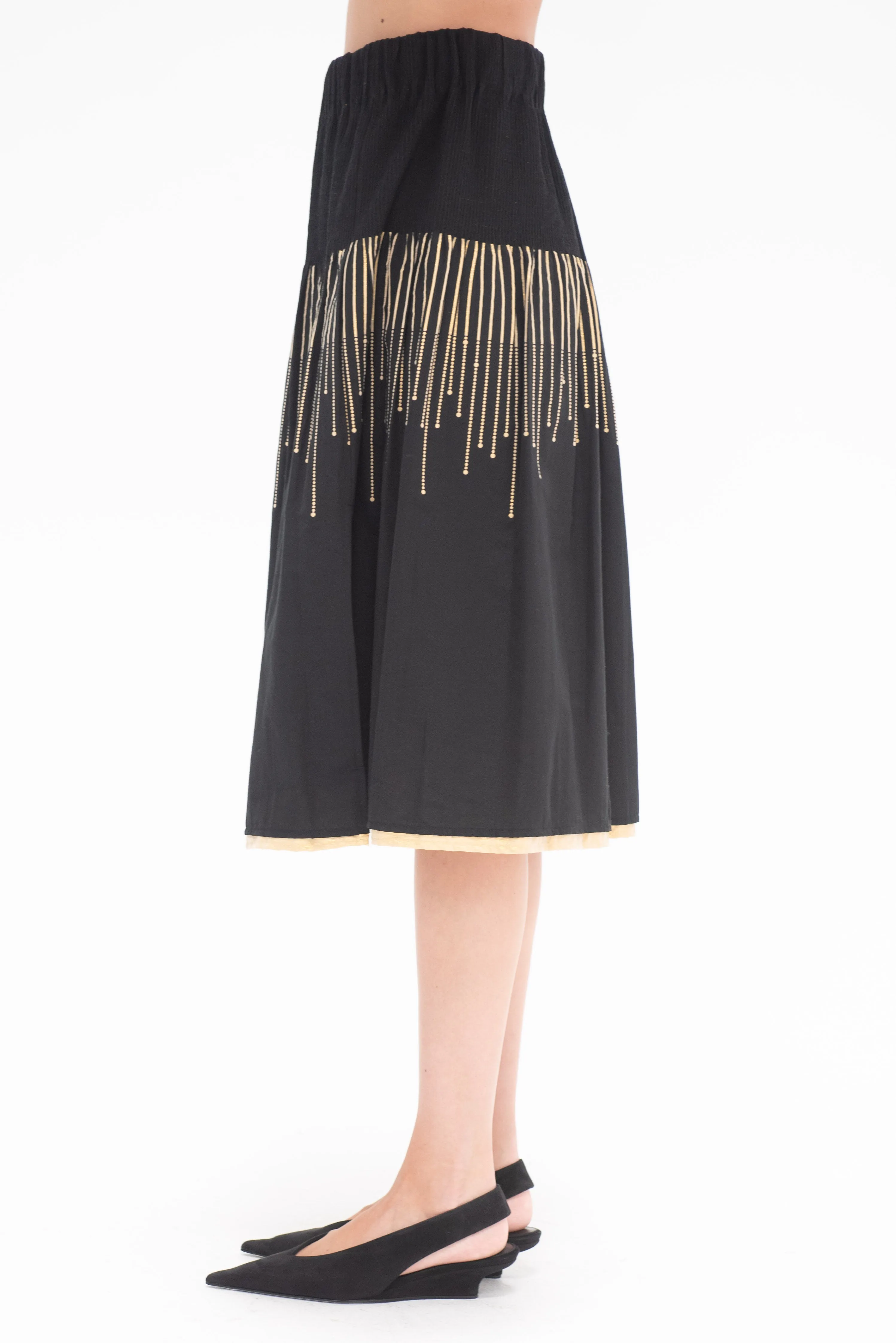 Evia Skirt, Black & Gold