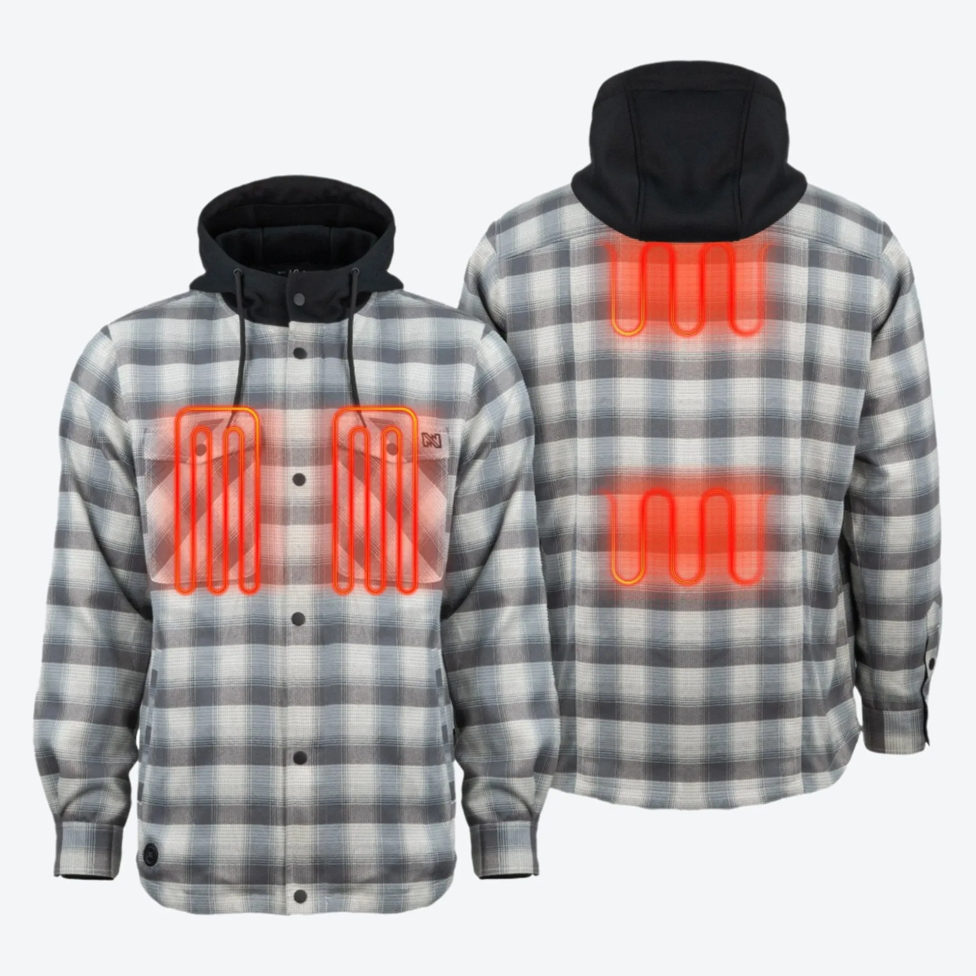 Flannel Heated Hoodie Jacket