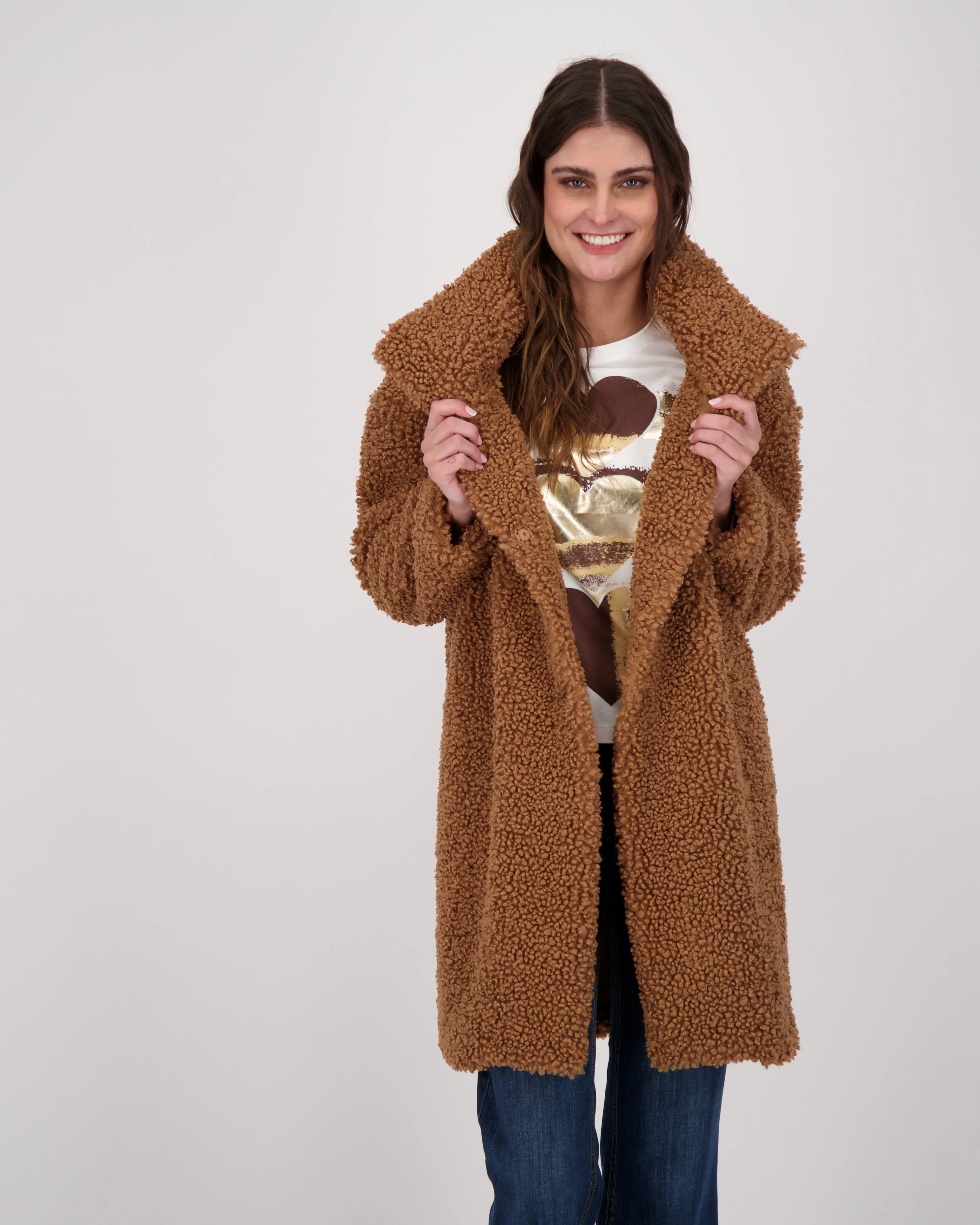 Fluffy Teddy Longline Coat