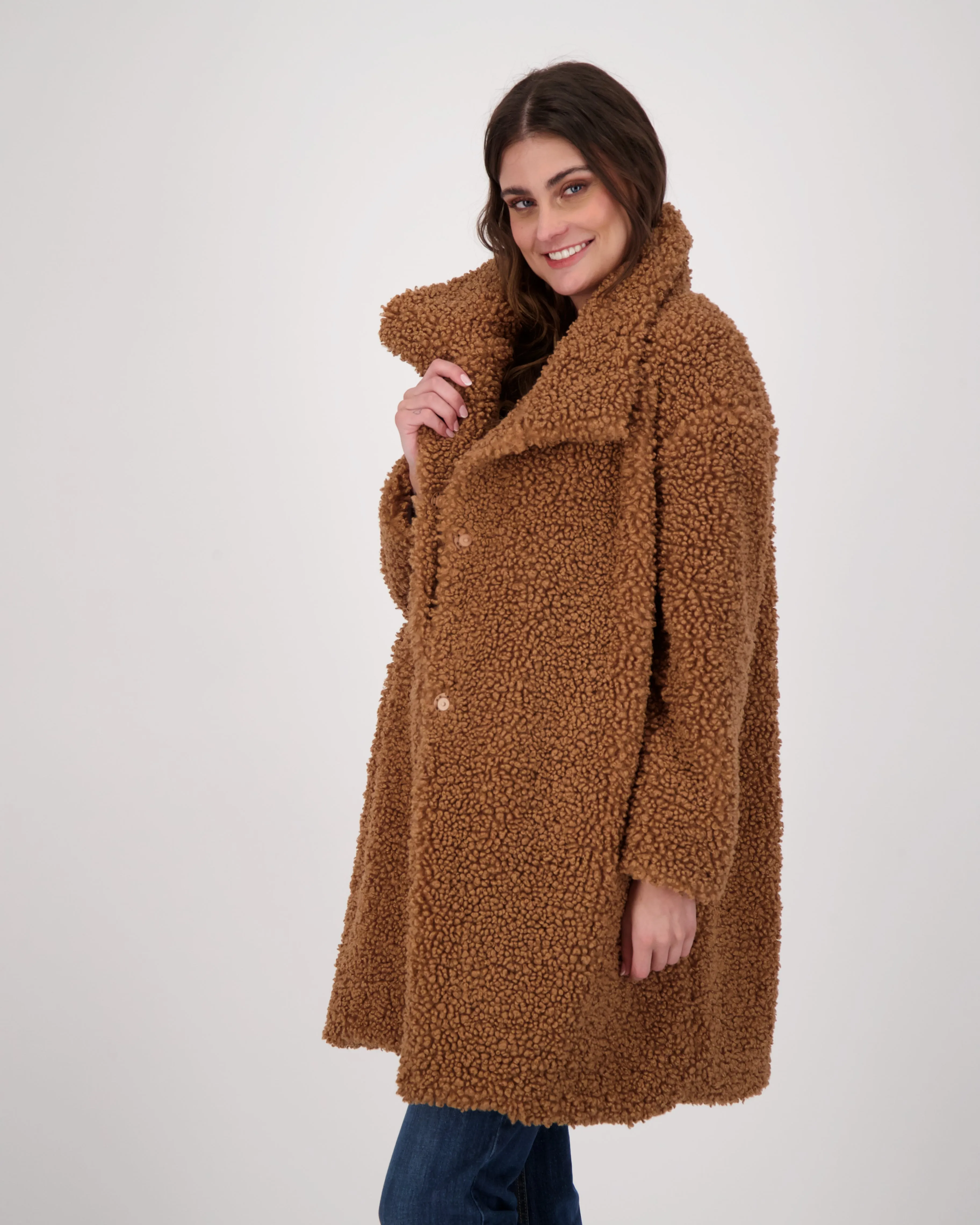 Fluffy Teddy Longline Coat