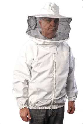 Forest Beekeeping Premium Breathable Cotton Beekeeping Jacket with Round Veil hood