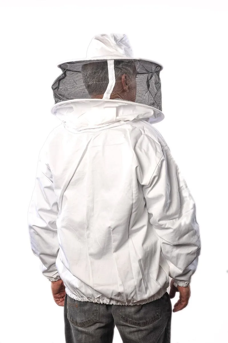 Forest Beekeeping Premium Breathable Cotton Beekeeping Jacket with Round Veil hood