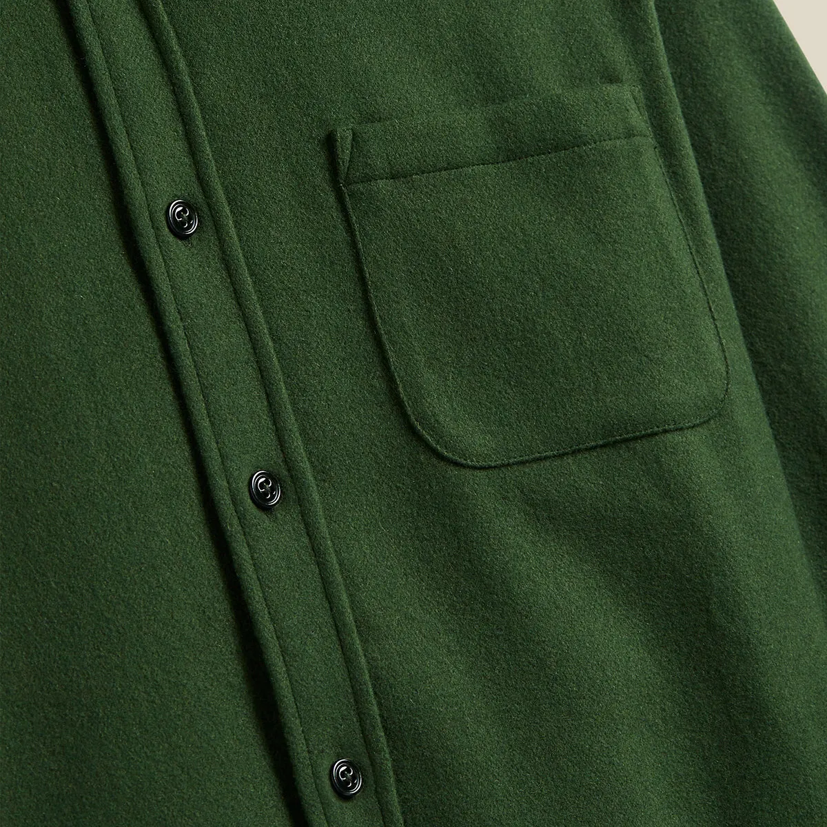 Form Wool Shirt - Green