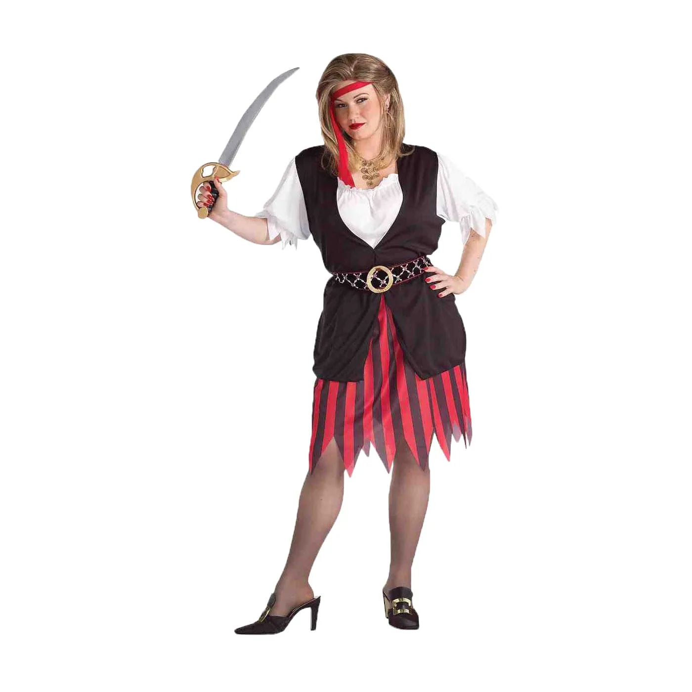 Full figured Buccaneer Bride Pirate Adult Costume