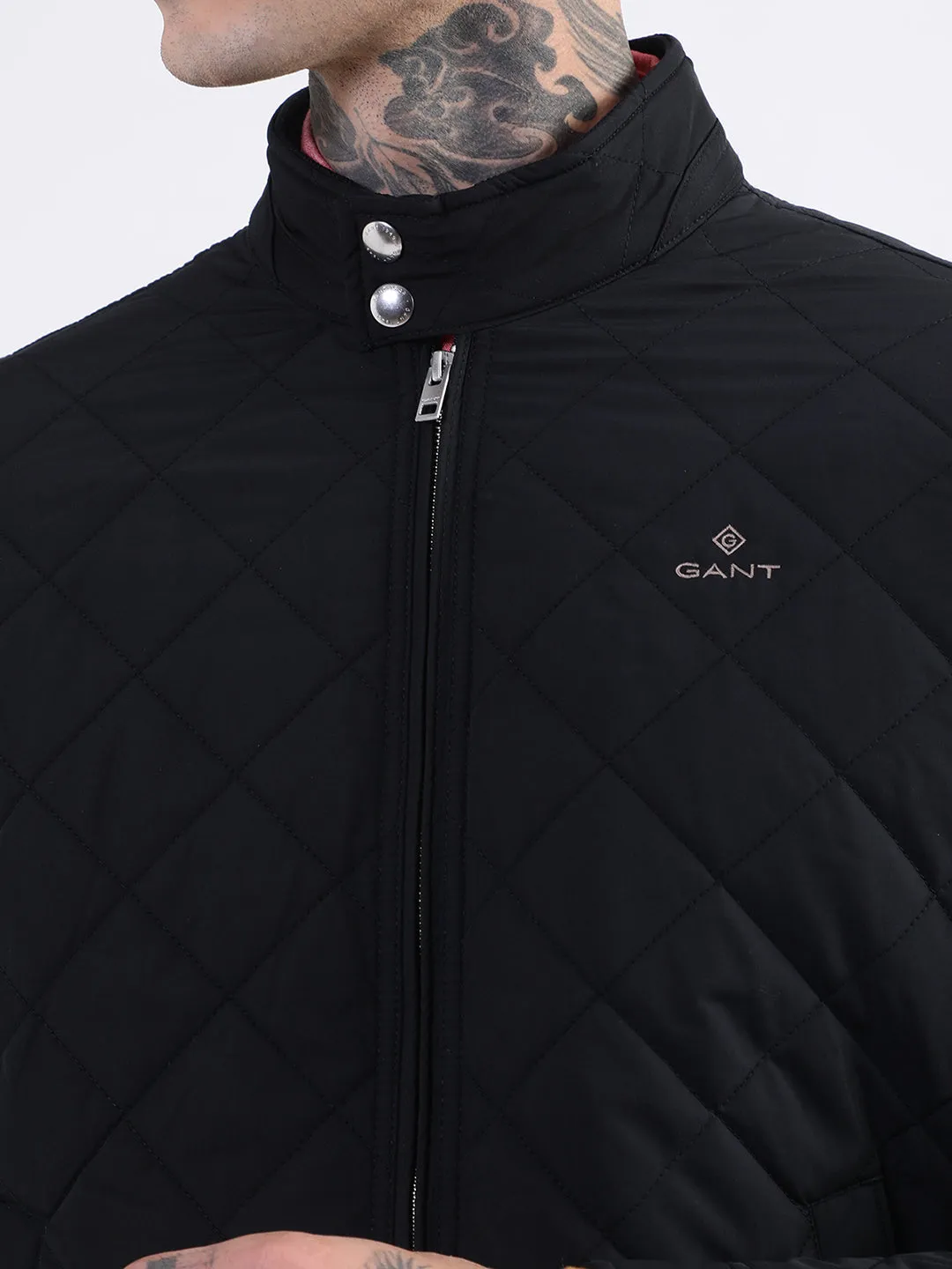 Gant Men Black Windcheater Quilted Jacket