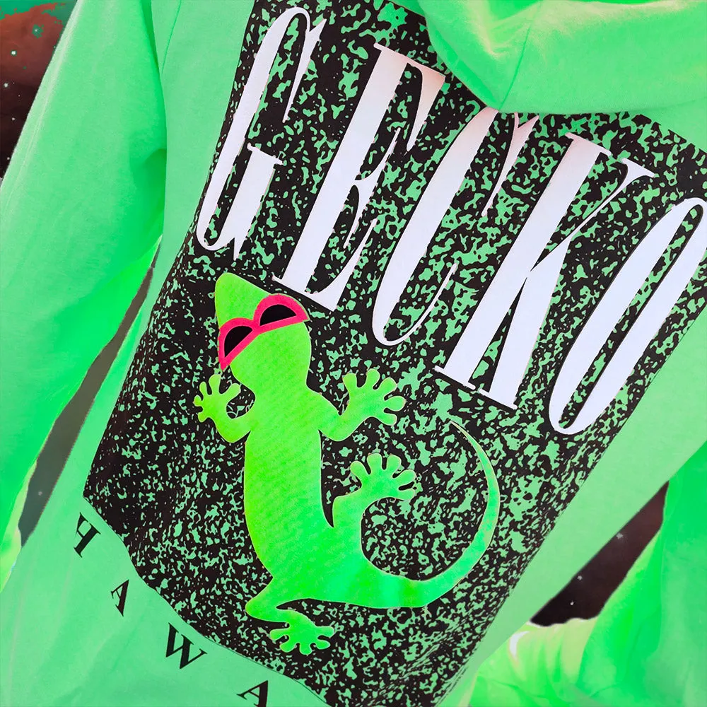 Gecko Marble 1980's Neon Green HoodTEE V2