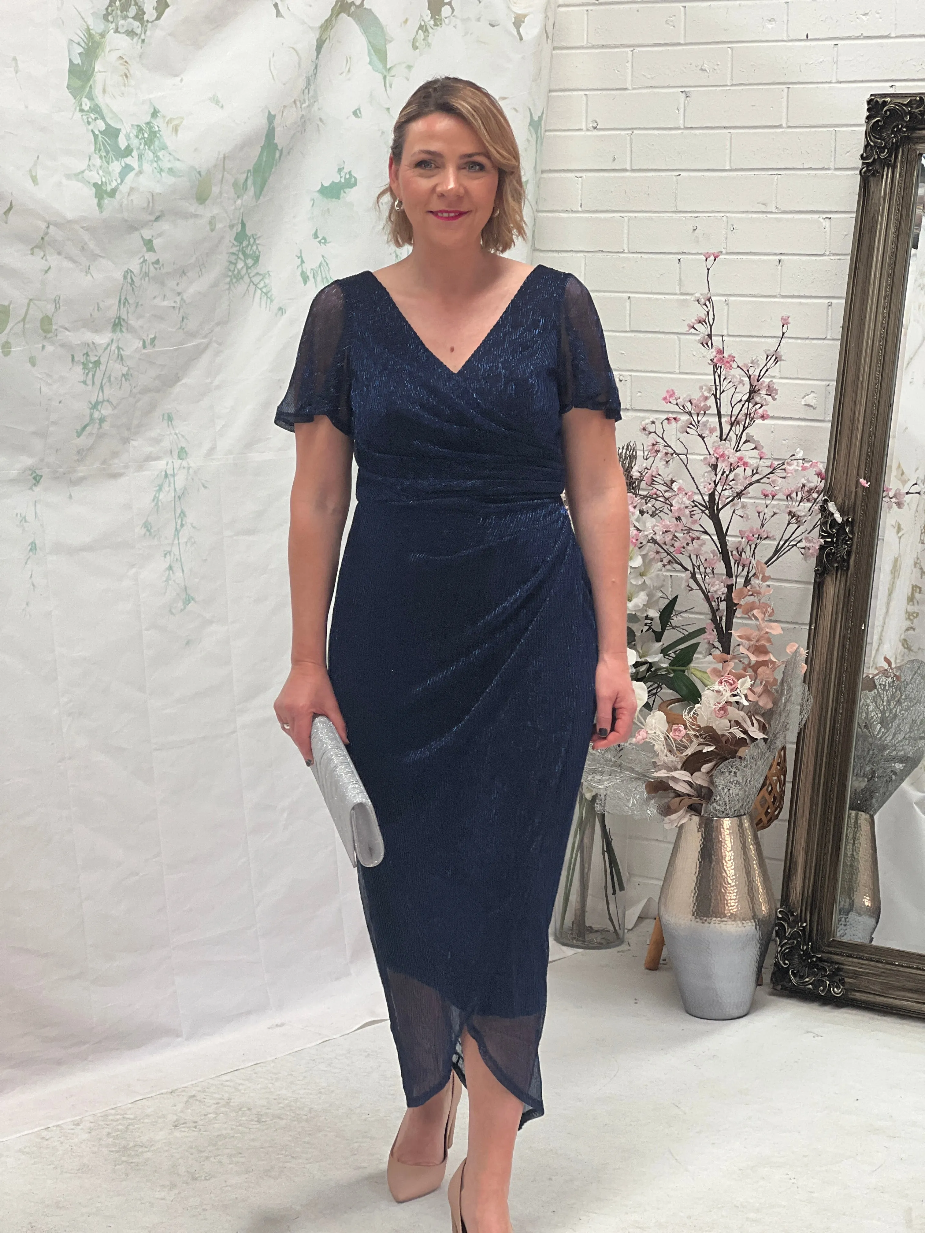 Gemma Navy Shimmer Gown