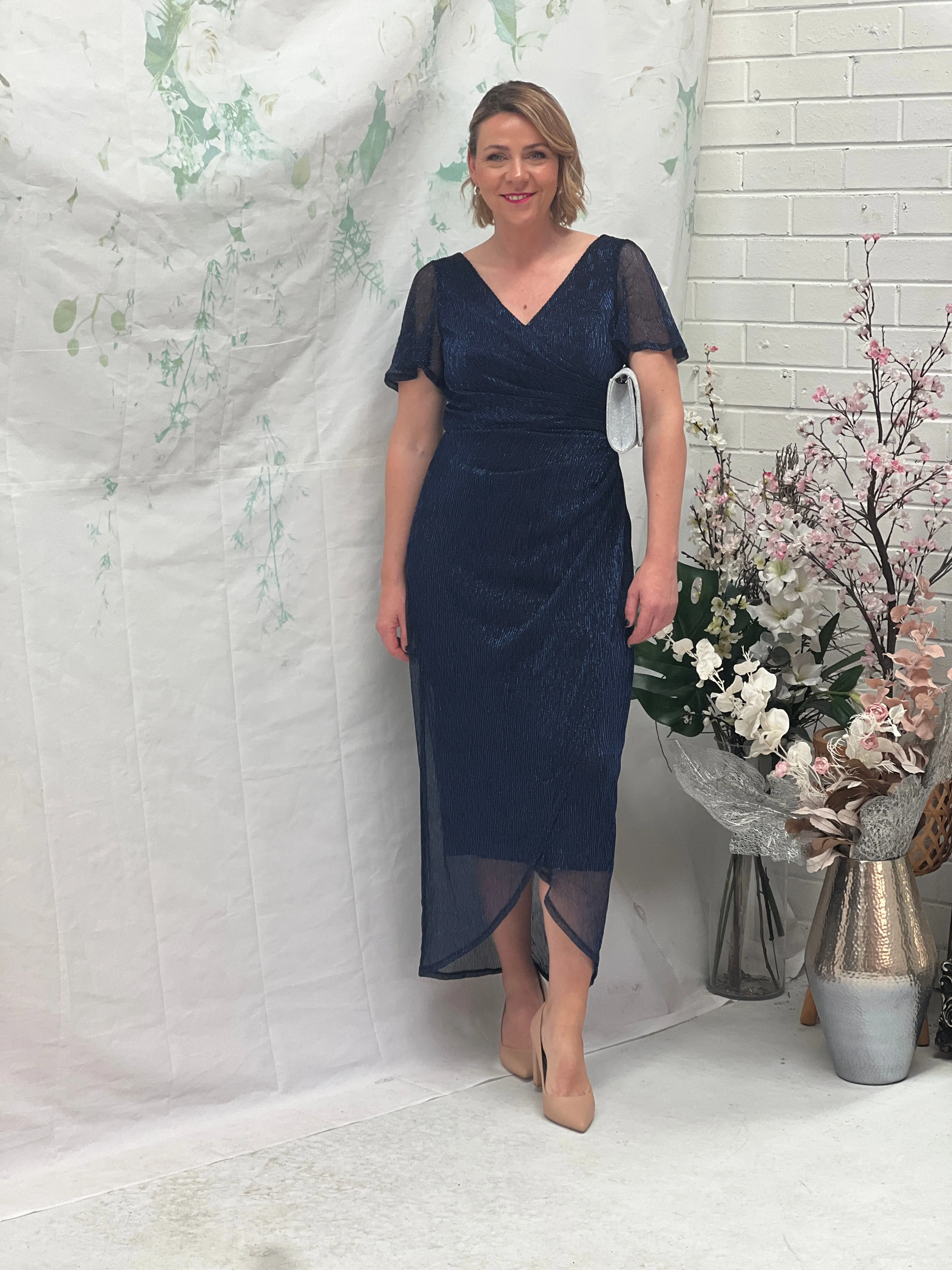 Gemma Navy Shimmer Gown