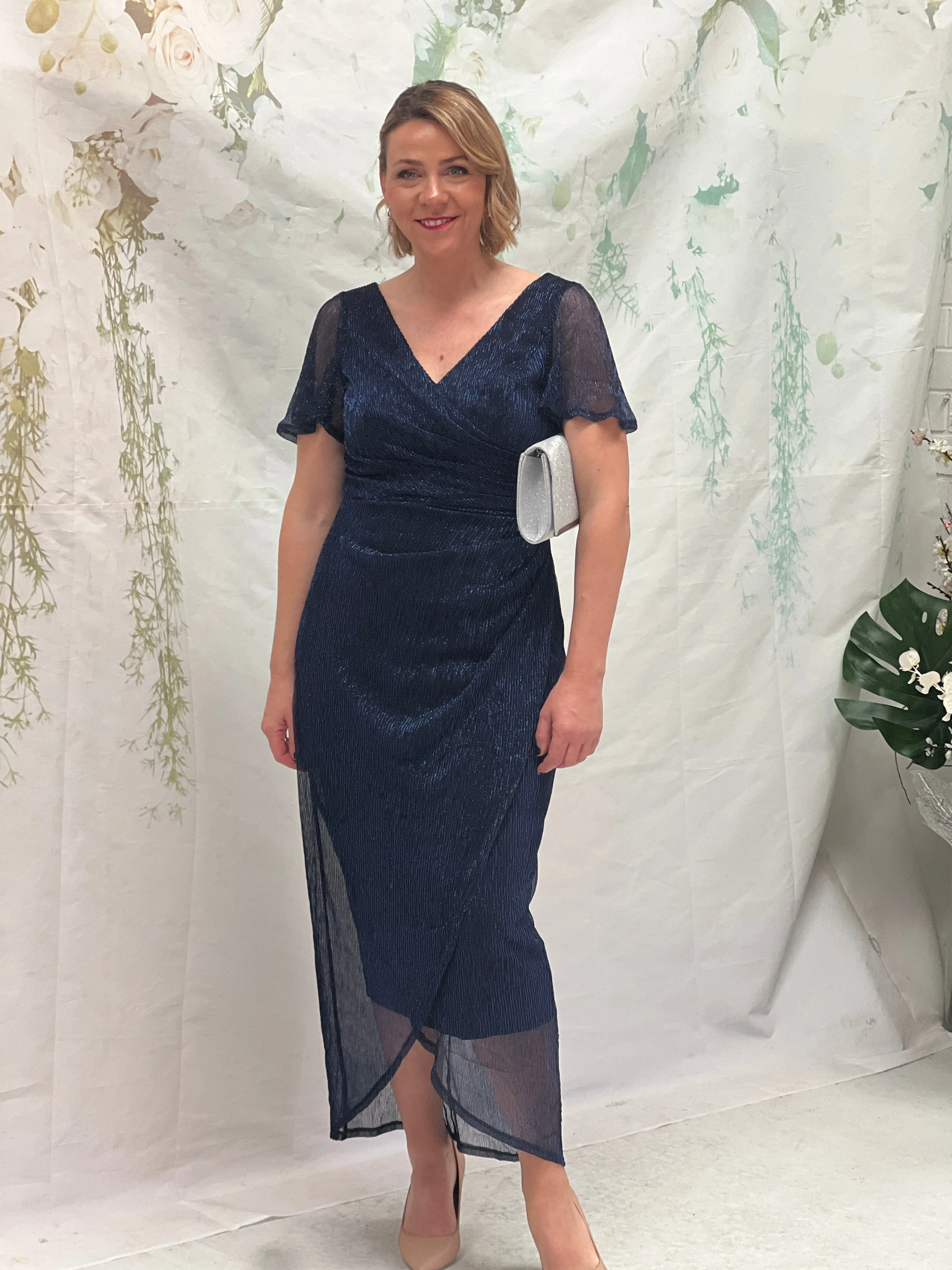 Gemma Navy Shimmer Gown