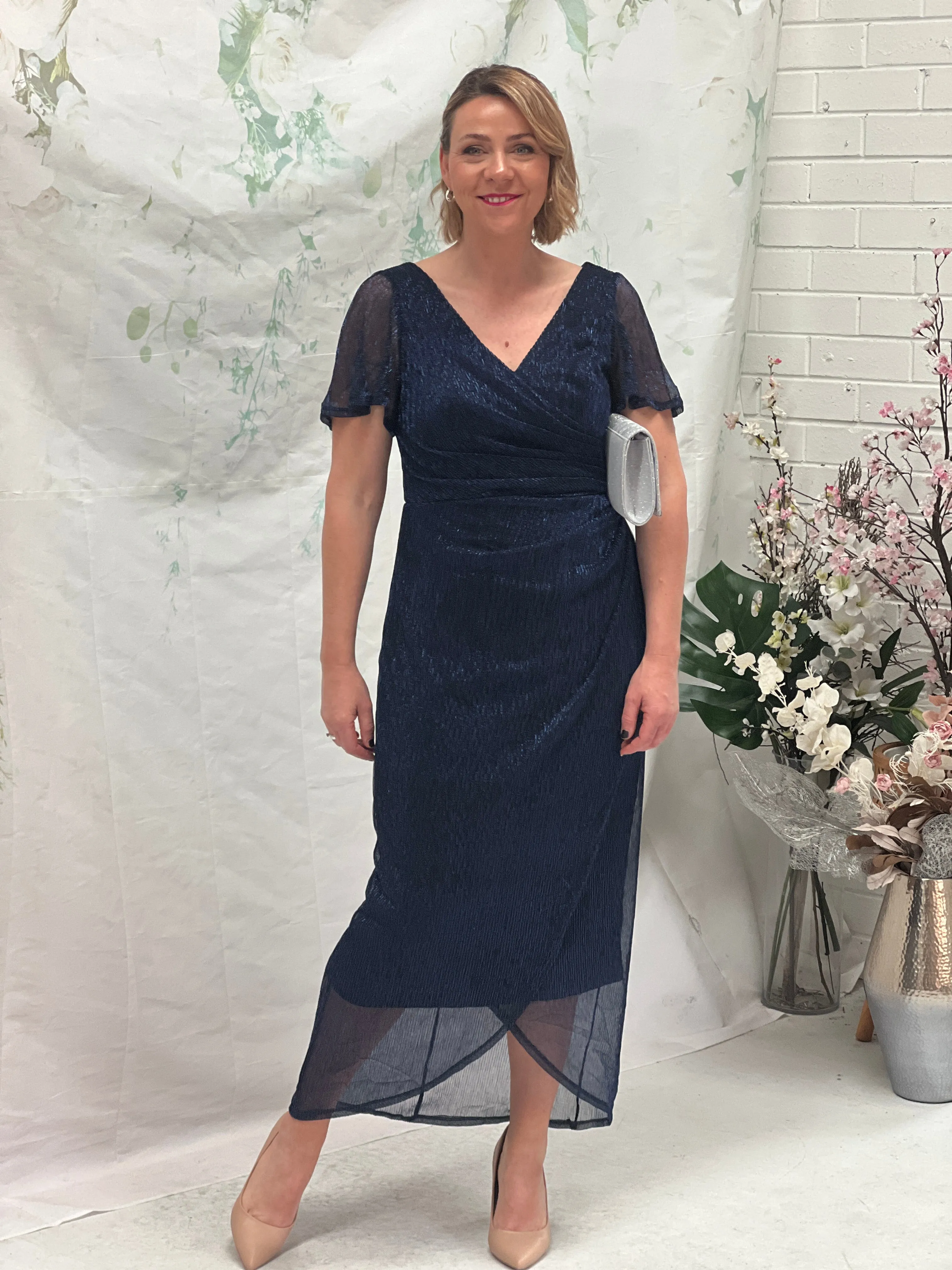 Gemma Navy Shimmer Gown