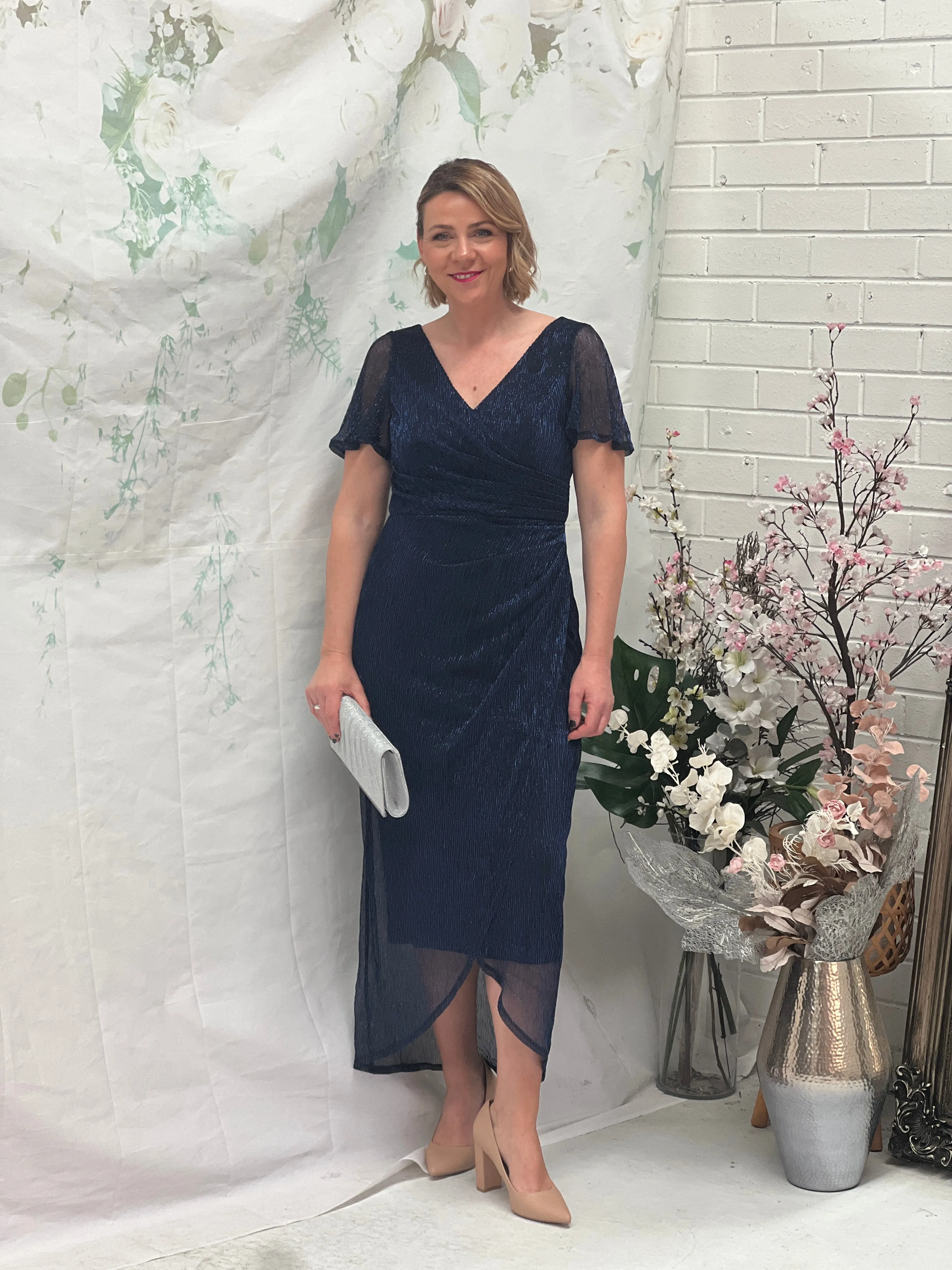 Gemma Navy Shimmer Gown