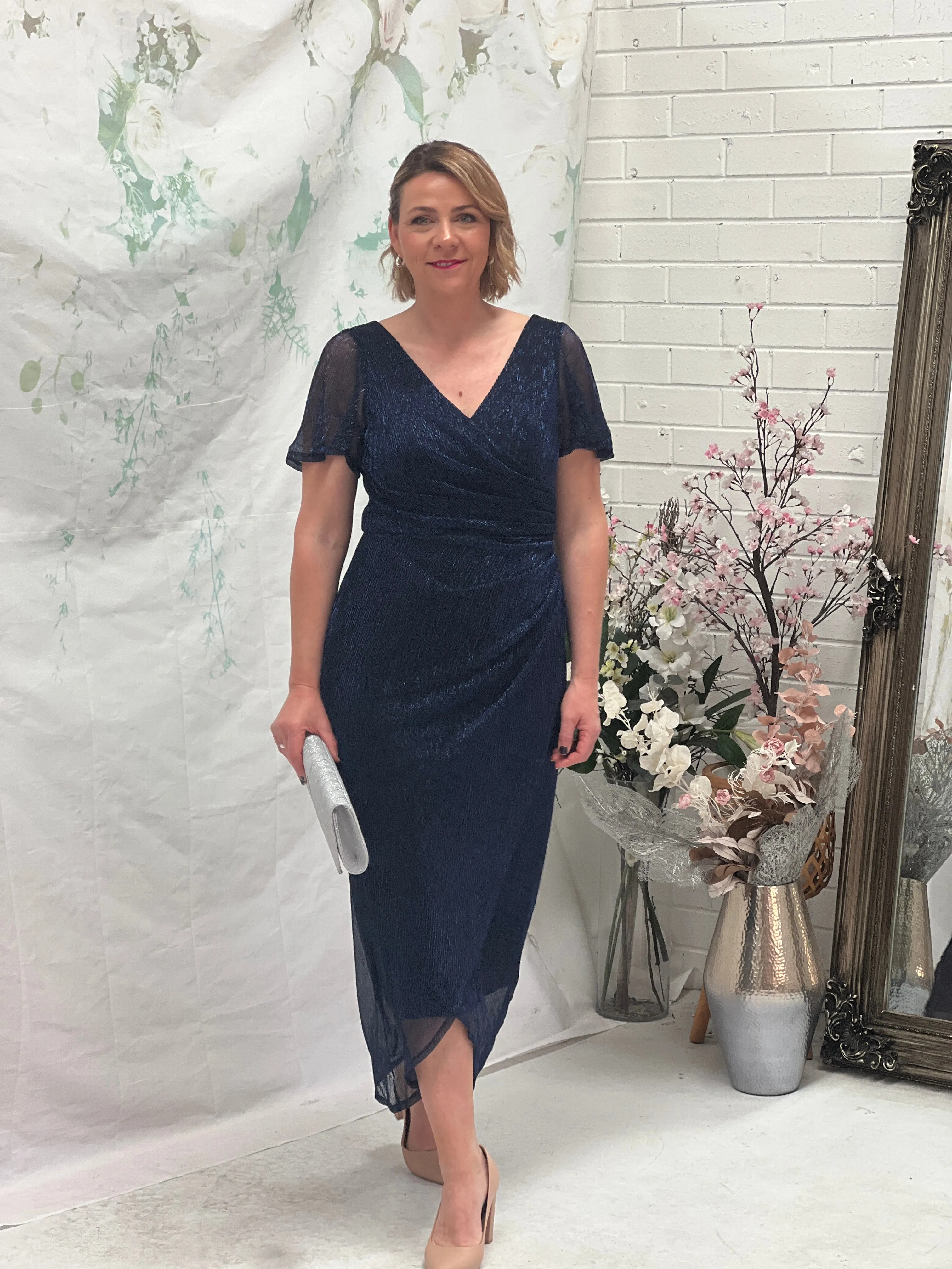 Gemma Navy Shimmer Gown