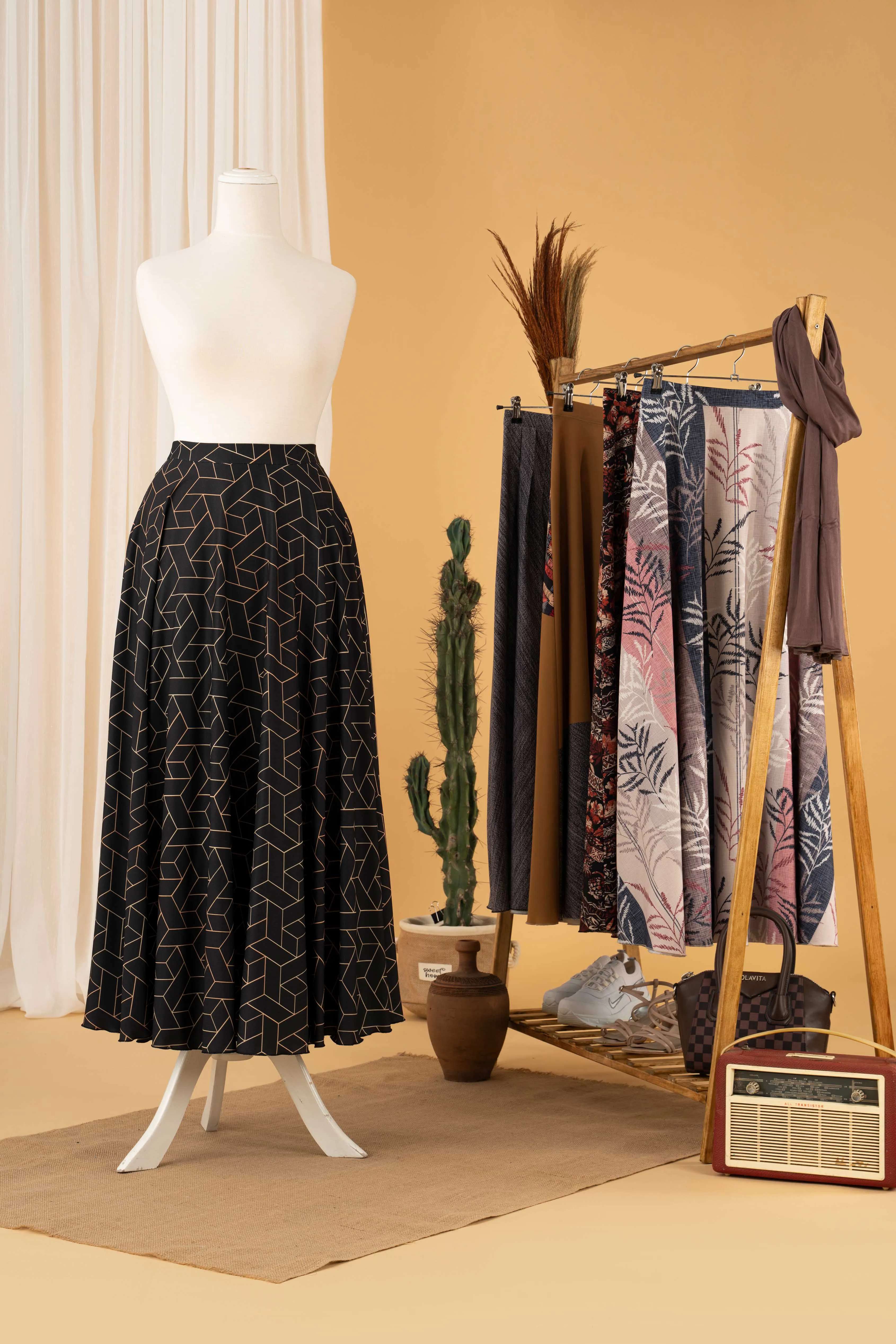 Geometric Print skirt