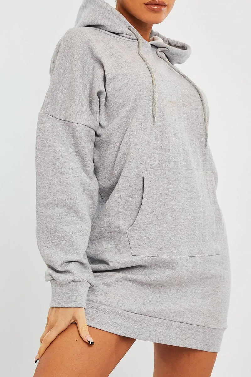 Grey Oversized Hoodie Dress - Eimy