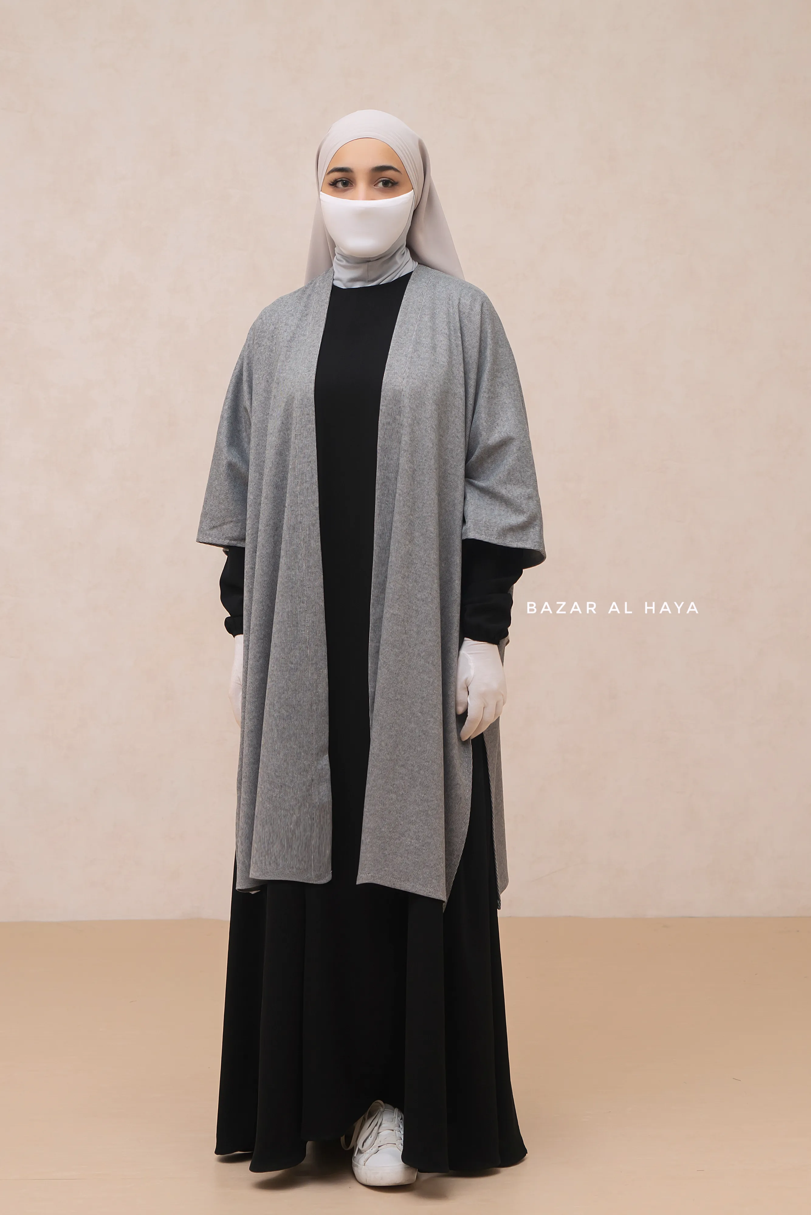 Grey Taima Warm Cardigan - Comfy Oversized- Premium Acrylic Cashmere