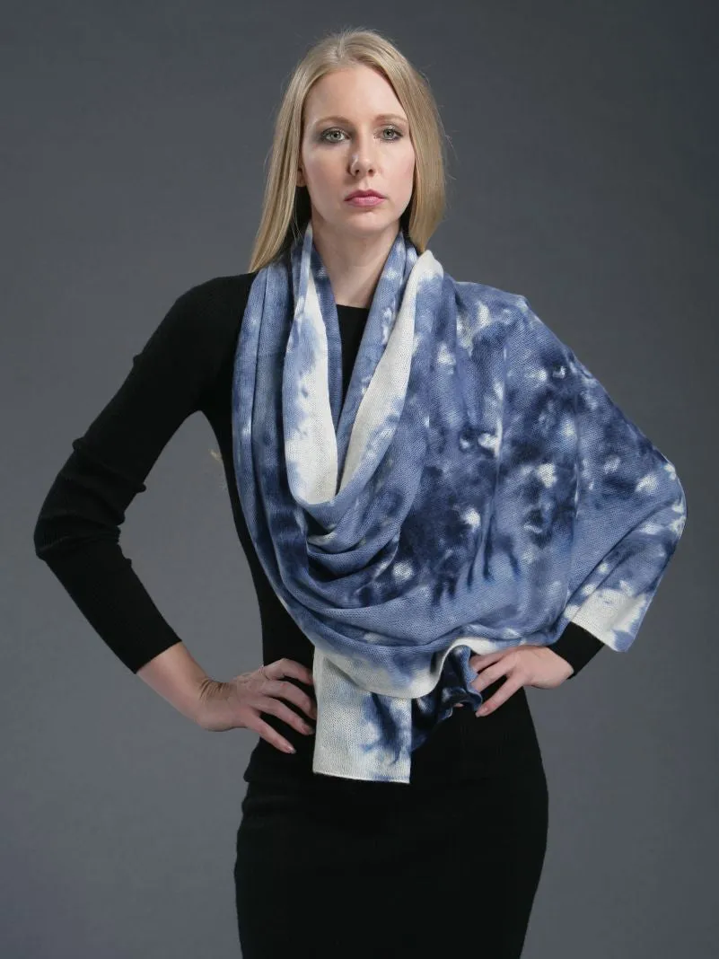 Hand Dyed Oversized Travel Shawl in Mongolia Cashmere