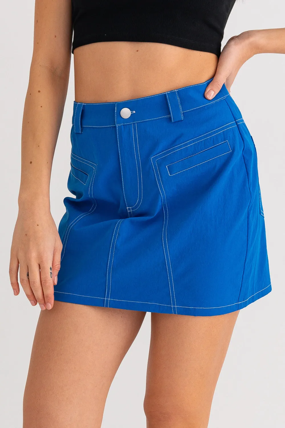 here's a clue mini skirt