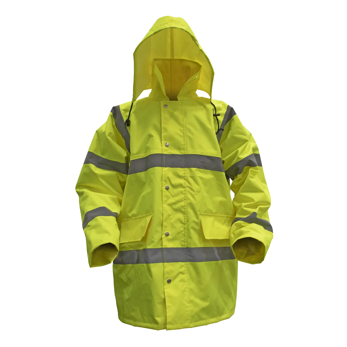 Hi-Vis Yellow Motorway Jacket with Quilted Lining - XX-Large