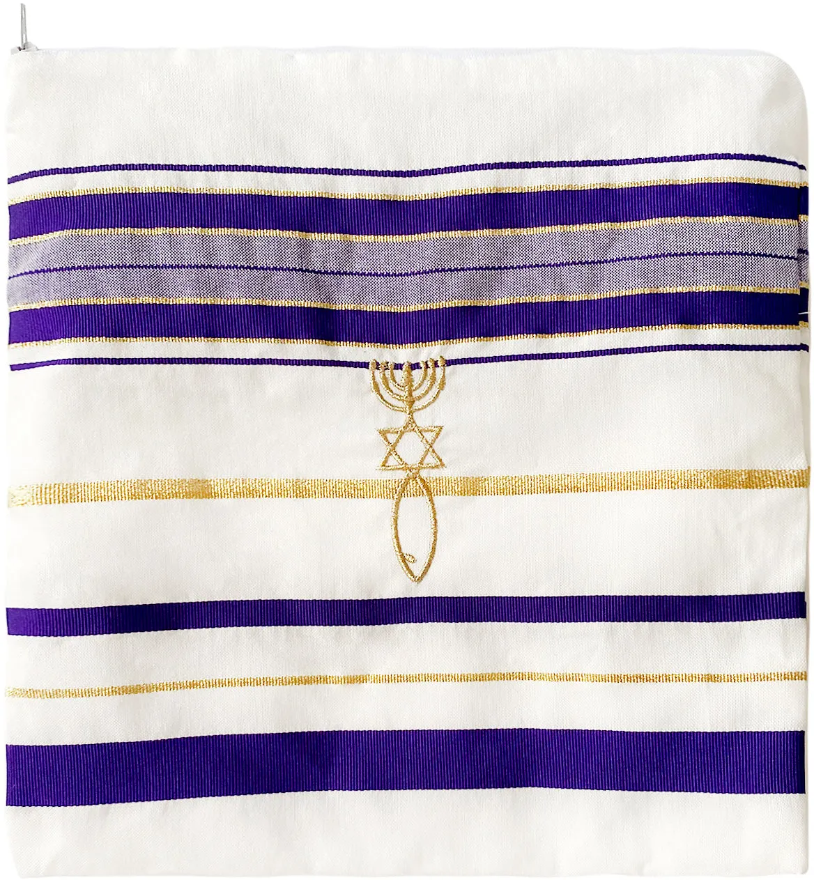 Holy Land Market Messianic Christian Shawl/Tallit - The Messiah Tallit - Medium Size (72 x 32 Inches)