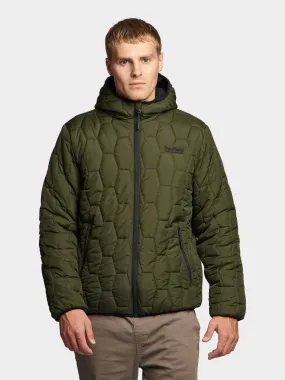 Hudson Script Hexagon Quilt Jacket in Forest Night