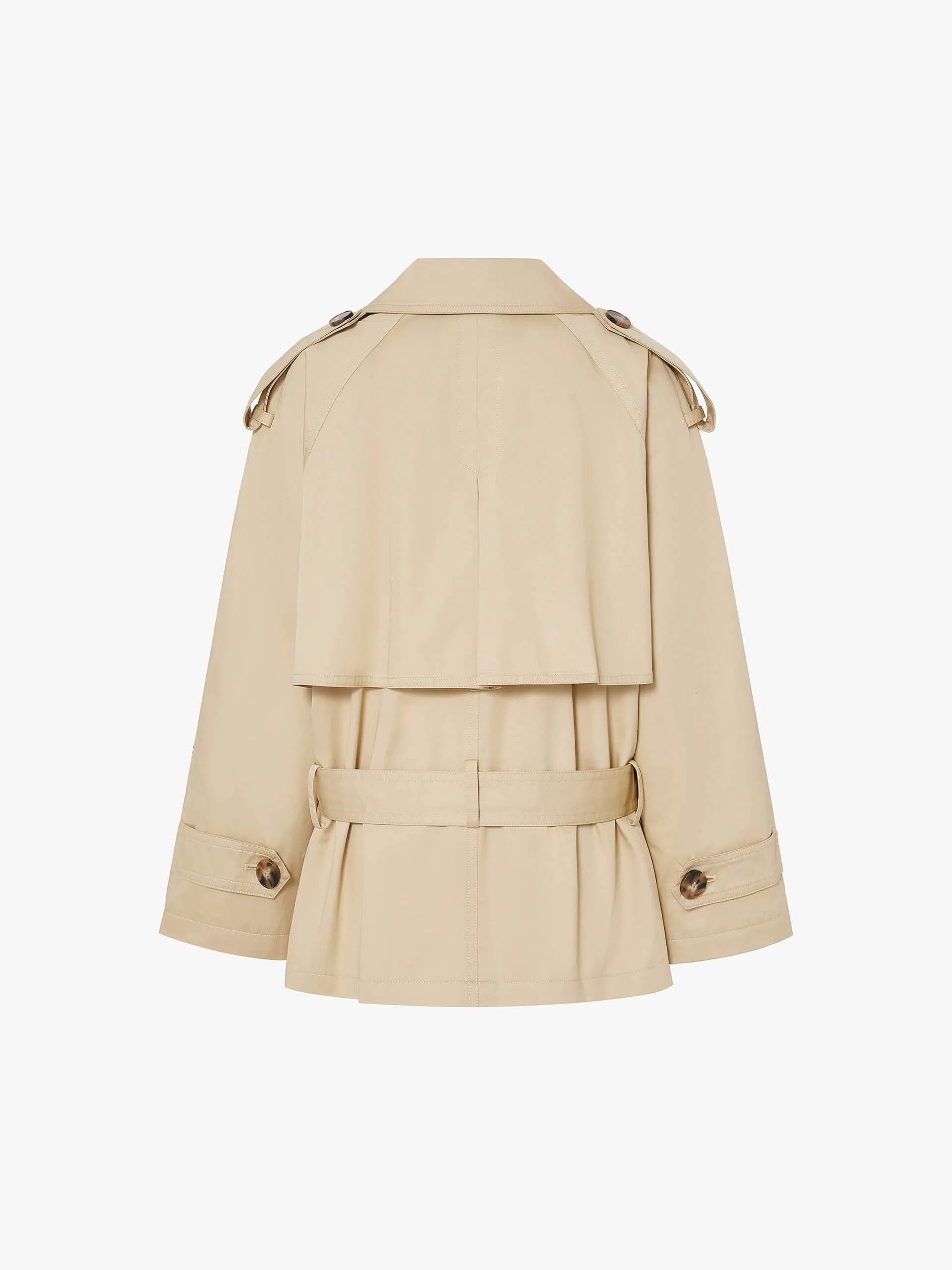 Include Belt Short Trench Coat