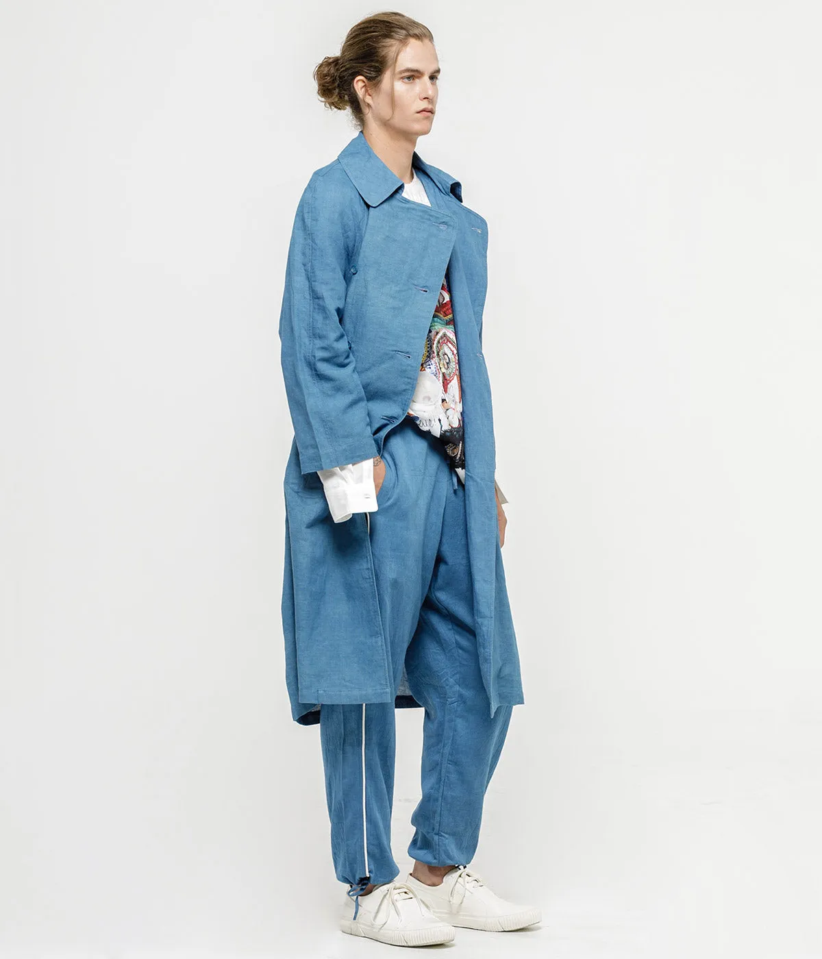 Indigo Neat Trench Coat