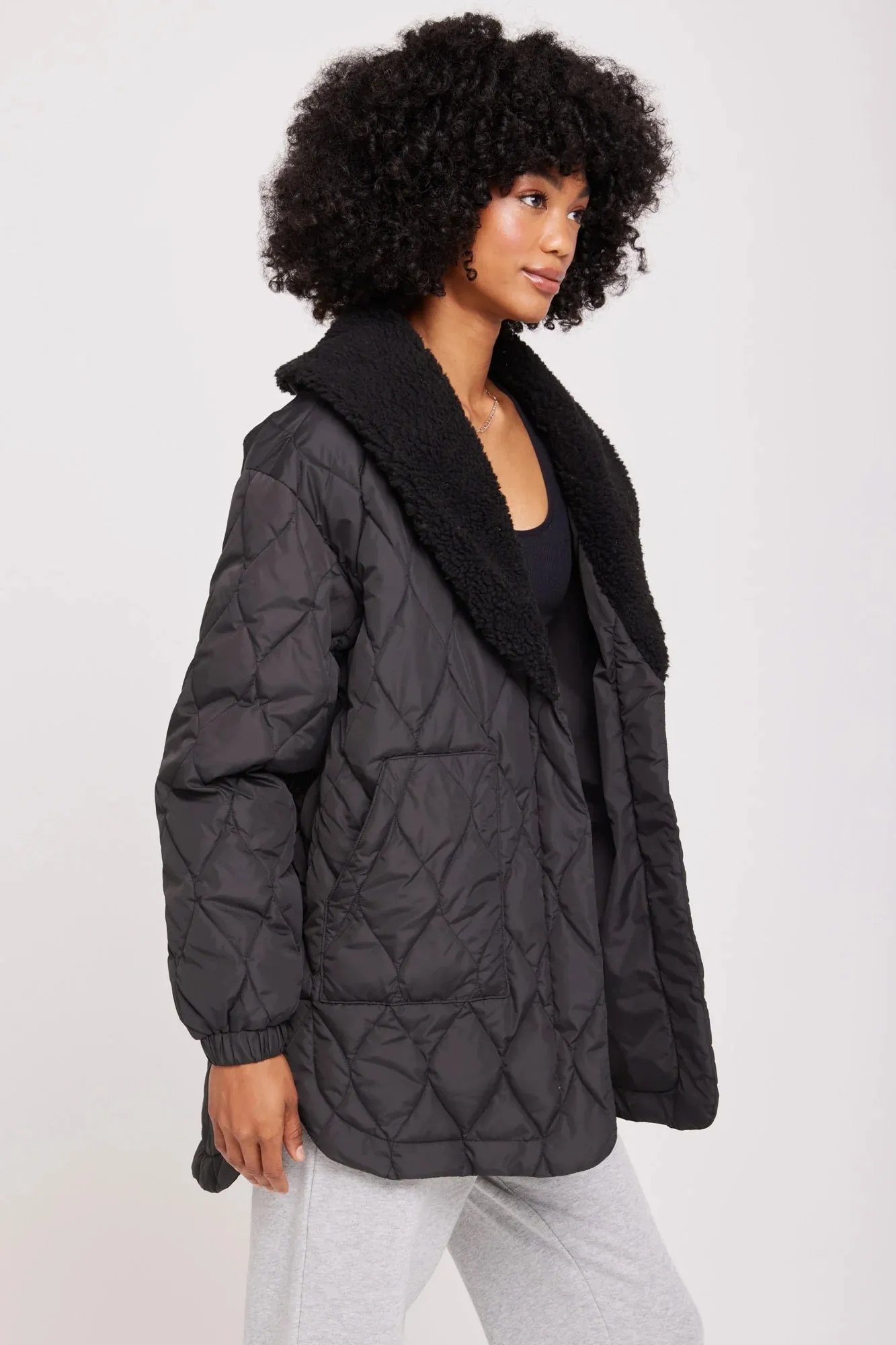 Ivy | Quilted Sherpa Jacket