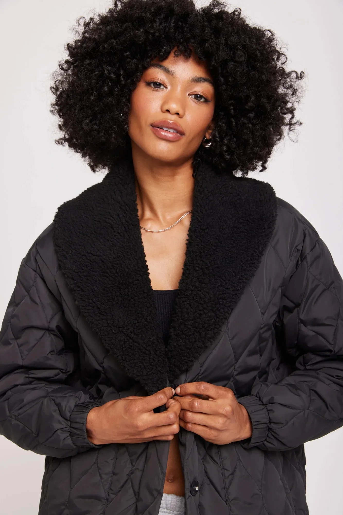 Ivy | Quilted Sherpa Jacket