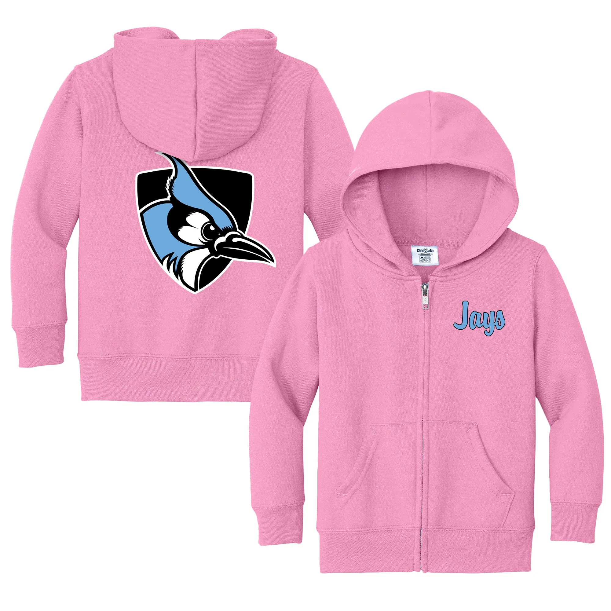 Johns Hopkins Blue Jays Logo Toddler Full-Zip Sweatshirt