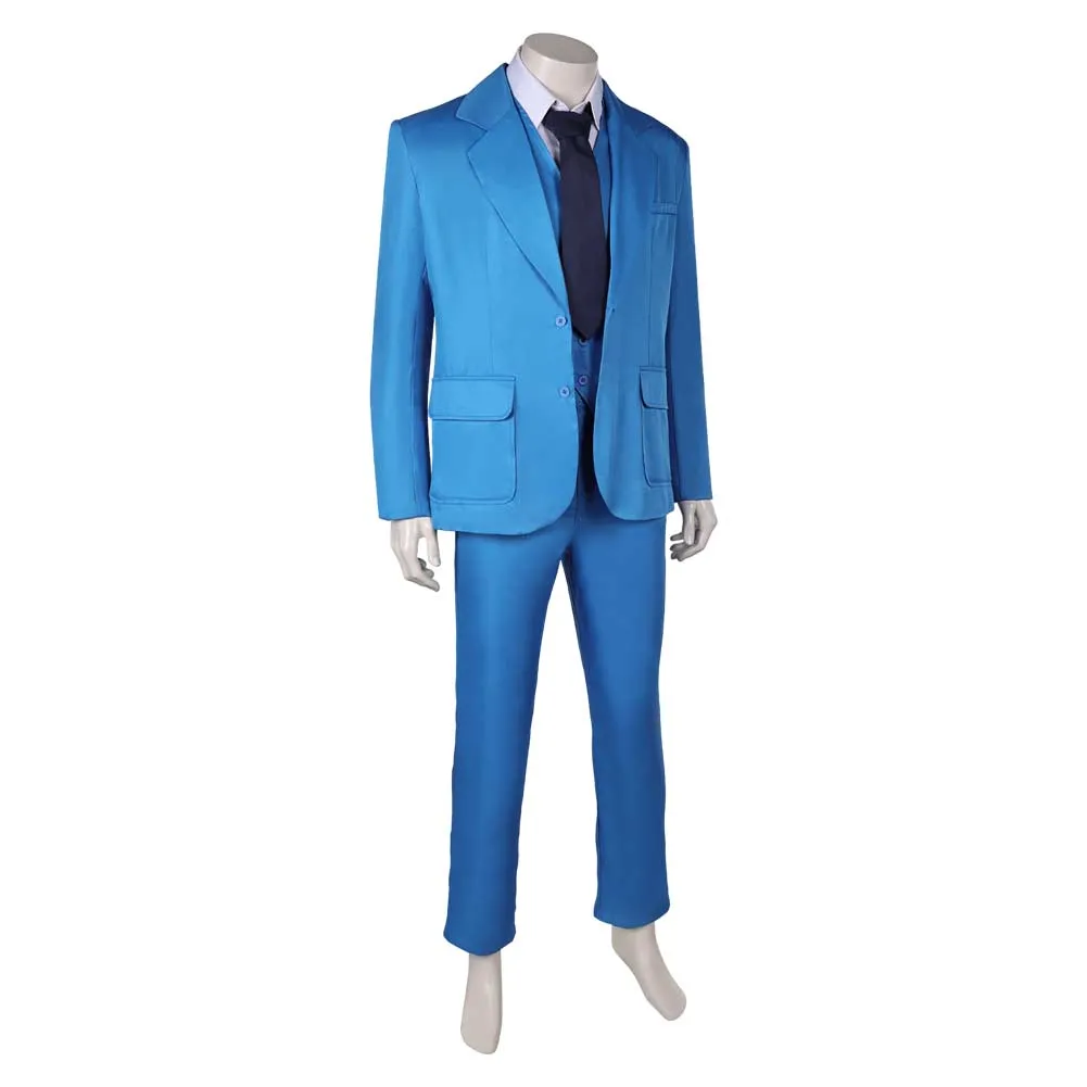 Joker: Folie à Deux (2024) Arthur Fleck Blue Suit Party Carnival Halloween Cosplay Costume