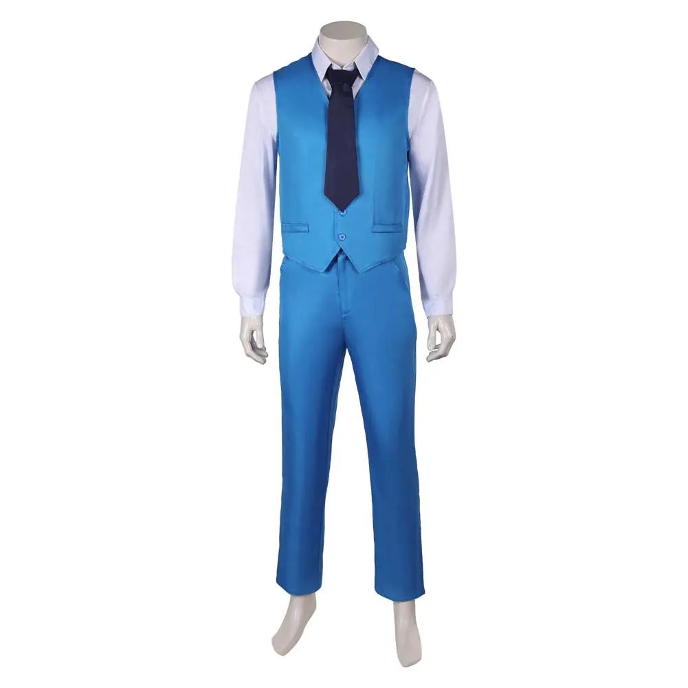 Joker: Folie à Deux (2024) Arthur Fleck Blue Suit Party Carnival Halloween Cosplay Costume